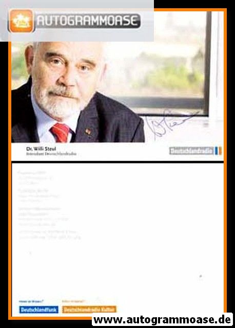 Autogramm Radio | Deutschlandradio | Willi STEUL | 2010er (Portrait Color)