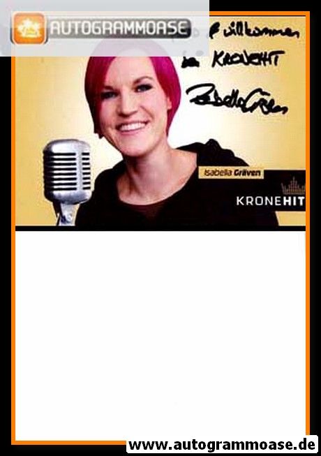 Autogramm Radio | KroneHit | Isabella GRÄVEN | 2010er Foto (Portrait Color)