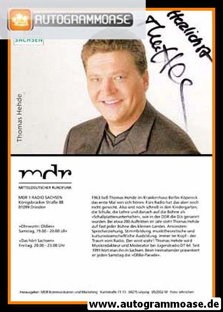 Autogramm Radio | MDR1 Sachsen | Thomas HEHDE | 2002 (Portrait Color) Jehnichen