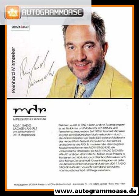 Autogramm Radio | MDR1 Sachsen-Anhalt | Reinhard MIRMSEKER | 2000er (Portrait Color) Hillert
