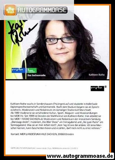 Autogramm Radio | MDR1 Sachsen | Kathleen ROTHE | 2013 (Portrait Color) Jehnichen