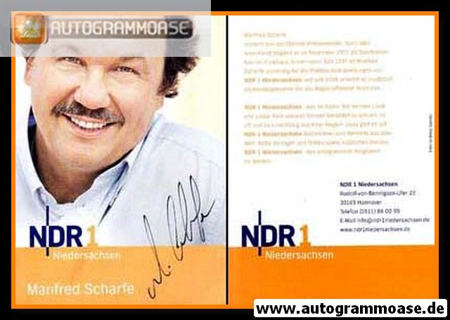 Autogramm Radio | NDR1 Niedersachsen | Manfred SCHARFE | 2000er (Portrait Color) Garrels