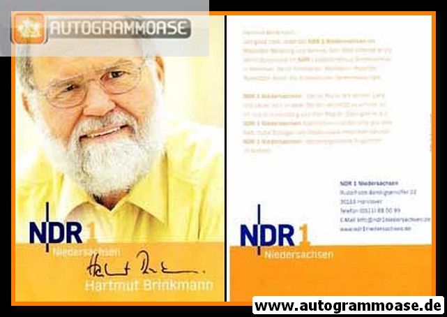 Autogramm Radio | NDR1 Niedersachsen | Hartmut BRINKMANN | 2000er (Portrait Color) Garrels