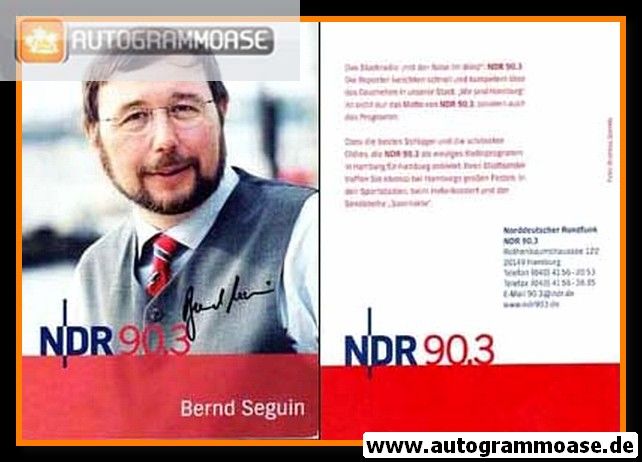 Autogramm Radio | NDR 90.3 | Bernd SEGUIN | 2000er (Portrait Color) Garrels