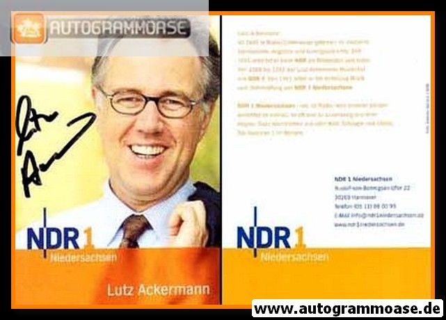 Autogramm Radio | NDR1 Niedersachsen | Lutz ACKERMANN | 2000er (Portrait Color) Garrels