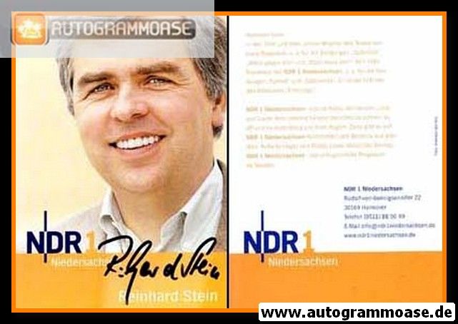 Autogramm Radio | NDR1 Niedersachsen | Reinhard STEIN | 2000er (Portrait Color) Garrels