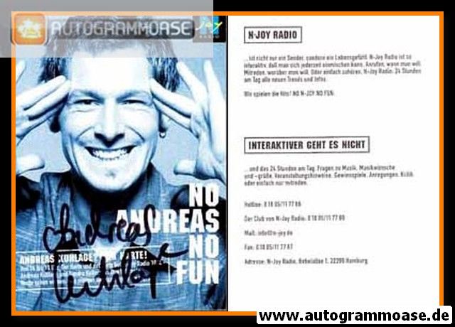 Autogramm Radio | N-Joy | Andreas KUHLAGE | 2000er (Portrait SW)