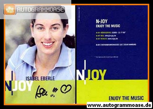 Autogramm Radio | N-Joy | Isabel EBERLE | 2000er (Portrait Color) Garrels