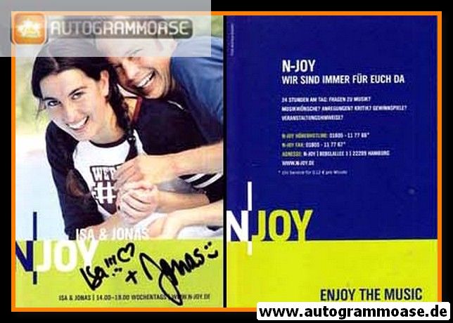Autogramme Radio | N-Joy | Isabel EBERLE + Jonas FRANK | 2000er (Portrait Color) Garrels
