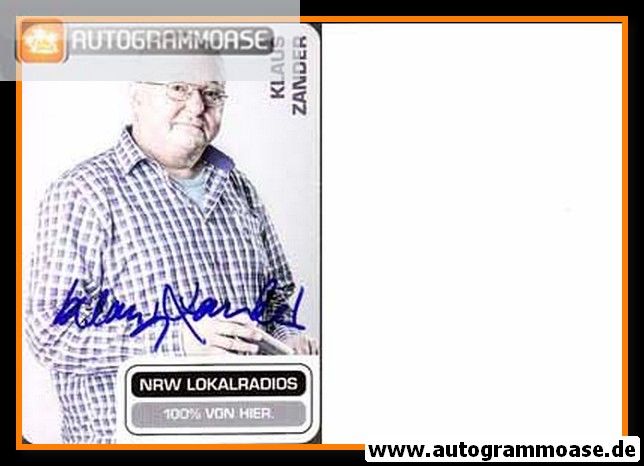 Autogramm Radio | NRW Lokalradio | Klaus ZANDER | 2010er (Portrait Color)