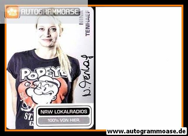 Autogramm Radio | NRW Lokalradio | Nina TENHAEF | 2010er (Portrait Color)