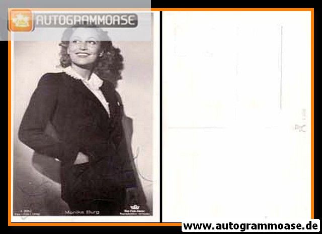 Autogramm Schauspieler | Monika BURG | 1940er (Portrait SW) FFV A3639-1