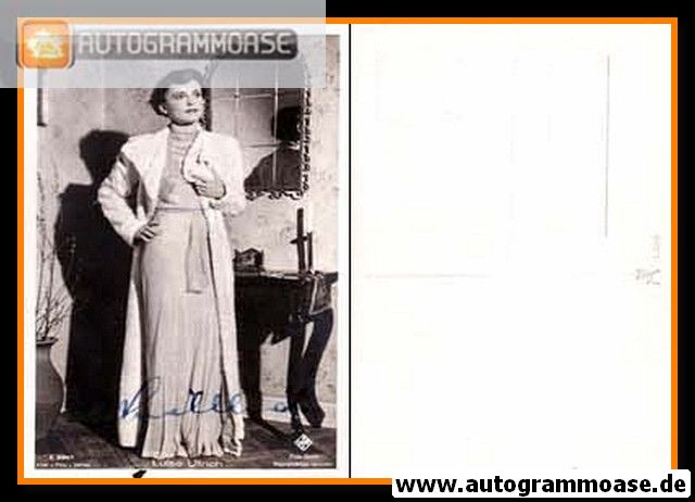 Autogramm Schauspieler | Luise ULLRICH | 1940er (Portrait SW) FFV A3594-1