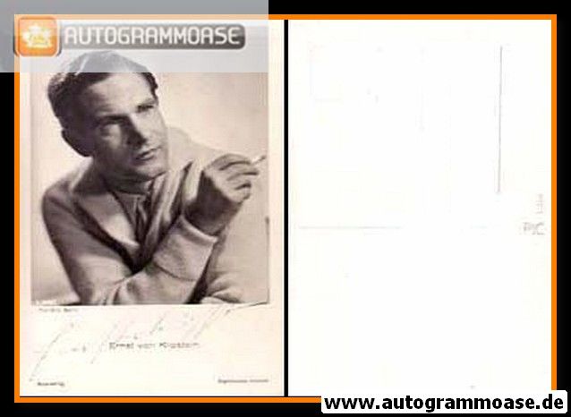 Autogramm Schauspieler | Ernst VON KLIPSTEIN | 1940er (Portrait SW) Ross A3328-1