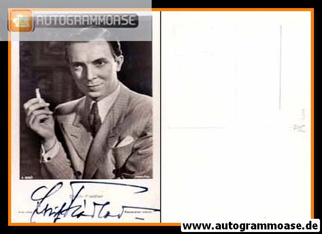 Autogramm Schauspieler | Erich FIEDLER | 1940er (Portrait SW) FFV A3635-1