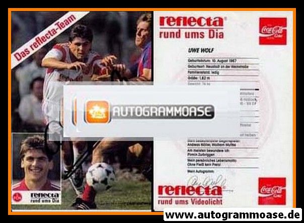 Autogramm Fussball | 1. FC Nürnberg | 1990 | Uwe WOLF
