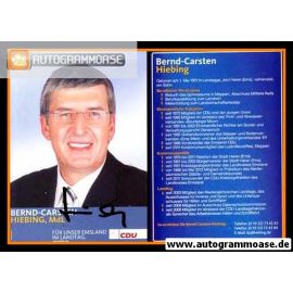 Autogramm Politik | CDU | Bernd-Carsten HIEBING | 2010er (Lebenslauf) 2
