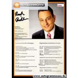 Autogramm Politik | CDU | Frank FINKLER | 2010er (Lebenslauf)