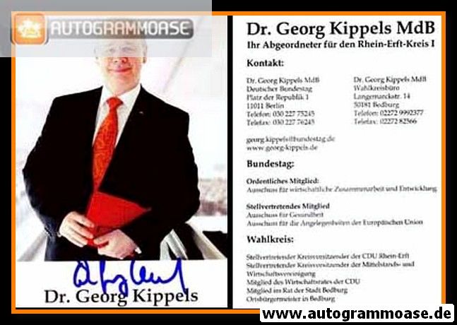 Autogramm Politik | CDU | Georg KIPPELS | 2010er (Portrait Color) 