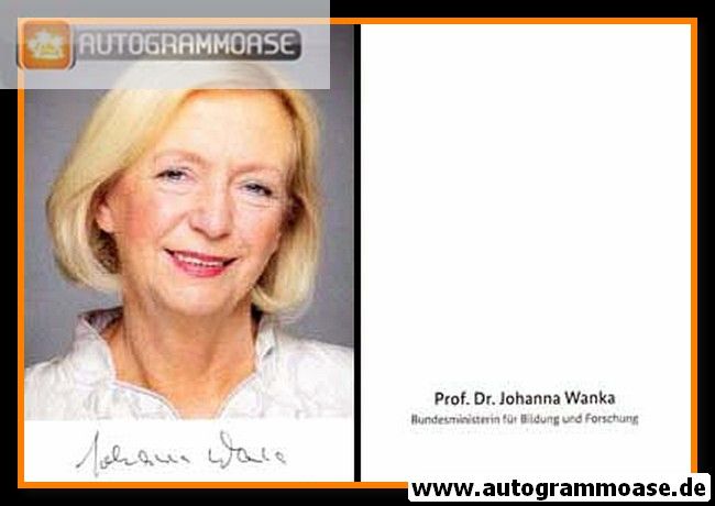 Autogramm Politik | CDU | Johanna WANKA | 2010er (Portrait Color) 1