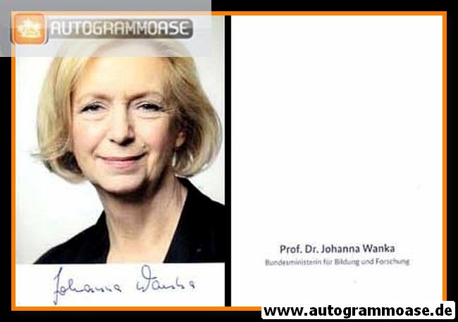 Autogramm Politik | CDU | Johanna WANKA | 2010er (Portrait Color) 2