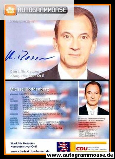 Autogramm Politik | CDU | Michael BODDENBERG | 2010er (Lebenslauf)