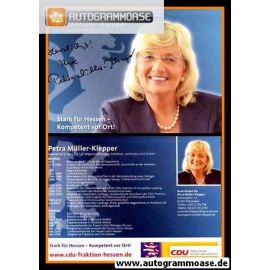 Autogramm Politik | CDU | Petra MÜLLER-KLEPPER | 2010er (Lebenslauf)