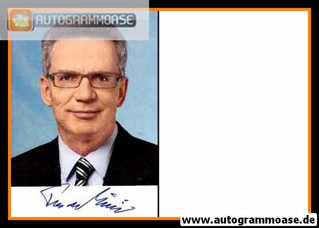 Autogramm Politik | CDU | Thomas DE MAIZIERE | 2010er (Portrait Color) 1