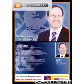 Autogramm Politik | CDU | Tobias UTTER | 2010er (Lebenslauf)