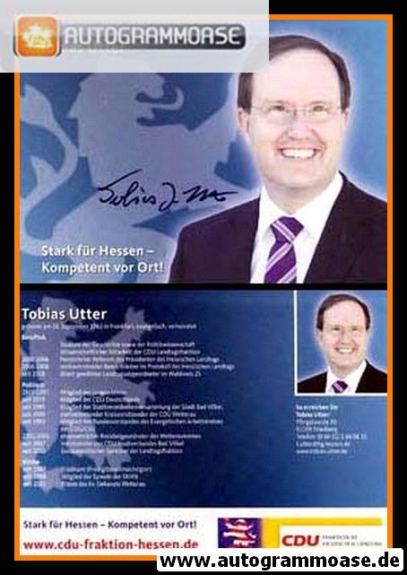 Autogramm Politik | CDU | Tobias UTTER | 2010er (Lebenslauf)