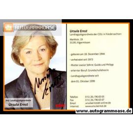 Autogramm Politik | CDU | Ursula ERNST | 2000er (Portrait Color)
