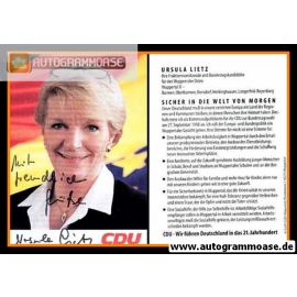 Autogramm Politik | CDU | Ursula LIETZ | 2000er (Portrait Color)