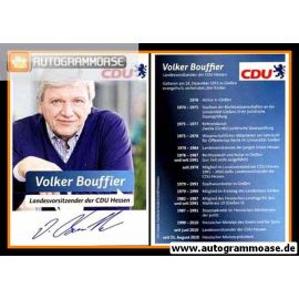 Autogramm Politik | CDU | Volker BOUFFIER | 2010er (Portrait Color) Lebenslauf 1