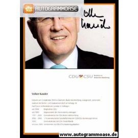 Autogramm Politik | CDU | Volker KAUDER | 2010er (Lebenslauf) quer 1