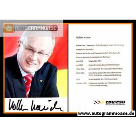 Autogramm Politik | CDU | Volker KAUDER | 2010er (Lebenslauf) hoch