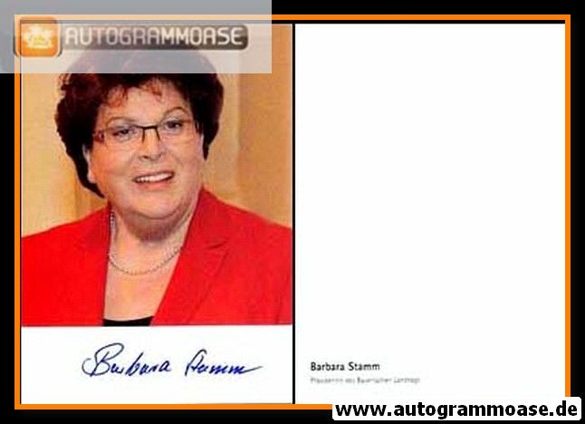 Autogramm Politik | CSU | Barbara STAMM | 2010er (Portrait Color)