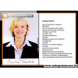 Autogramm Politik | CSU | Carolina TRAUTNER | 2010er (Lebenslauf)