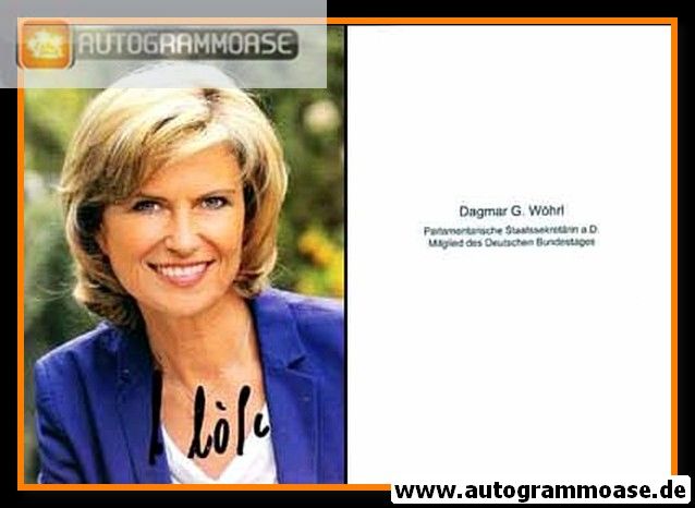 Autogramm Politik | CSU | Dagmar WÖHRL | 2010er (Portrait Color) 
