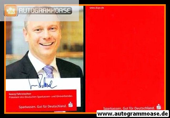 Autogramm Politik | CSU | Georg FAHRENSCHON | 2010er (Sparkasse)