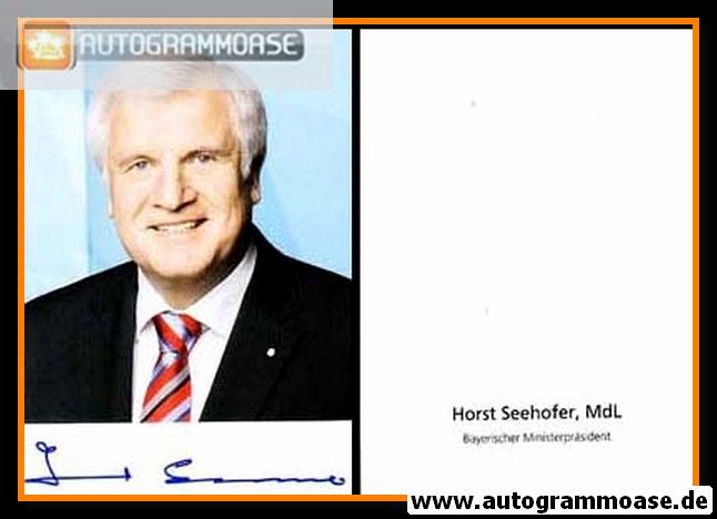 Autogramm Politik | CSU | Horst SEEHOFER | 2010er (Portrait Color) 1