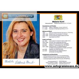 Autogramm Politik | CSU | Melanie HUML | 2010er (Lebenslauf)