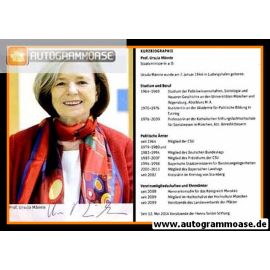 Autogramm Politik | CSU | Ursula MÄNNLE | 2010er (Lebenslauf)