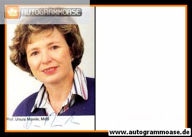 Autogramm Politik | CSU | Ursula MÄNNLE | 1990er (Portrait Color) 1