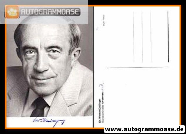 Autogramm Politik | CSU | Werner DOLLINGER | 1970er (Portrait SW) 1