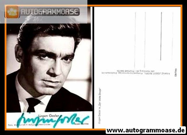Autogramm Schauspieler | Jürgen GOSLAR | 1960 (Portrait SW Rüdel) Der Letzte Zeuge