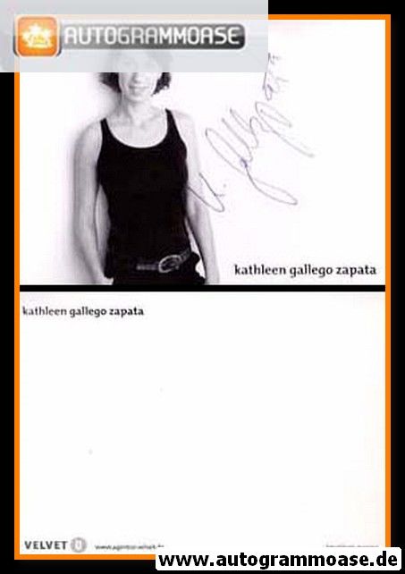 Autogramm Schauspieler | Kathleen GALLEGO ZAPATA | 2000er (Portrait SW) Velvet