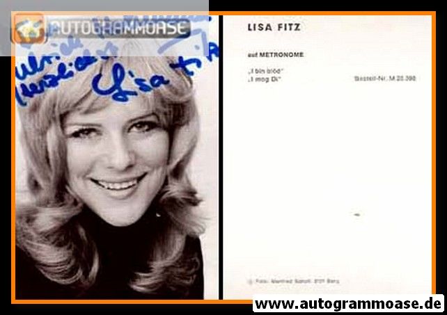 Autogramm Schauspieler | Lisa FITZ | 1970er (Portrait SW Metronome) Schott