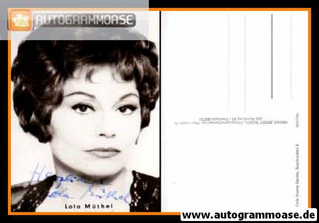 Autogramm Schauspieler | Lola MÜTHEL | 1970er (Portrait SW Rüdel) Garthe