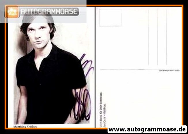 Autogramm Schauspieler | Matthias SCHLOO | 2000er (Portrait Color) Willnauer
