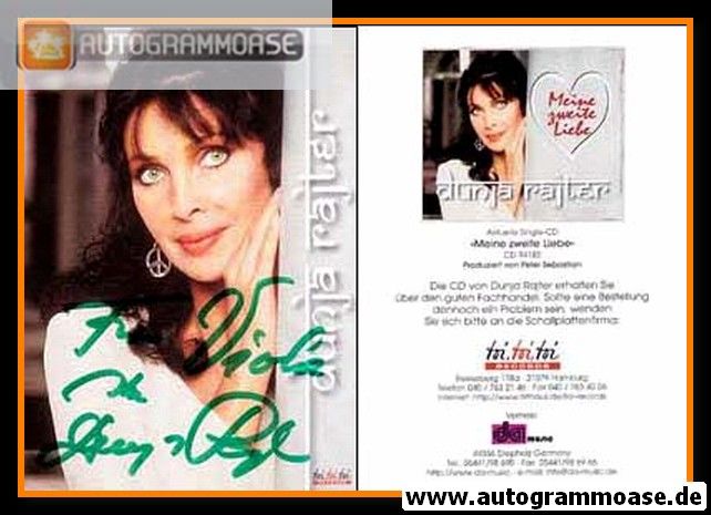 Autogramm Schlager | Dunja RAJTER | 1999 "Meine Zweite Liebe" (DA Music)